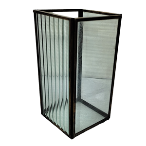 Portavelas de vidrio acanalado, soporte de vela de Metal de diseño Premium, soporte de pilar de Metal y vidrio transparente, soporte de vela decorativo para el hogar - Product Image 3