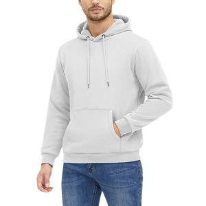 Sweat à capuche 100% coton molletonné fabriqué en usine pour hommes Logo personnalisé de haute qualité poids lourd coupe régulière pulls design uni - Product Image 2