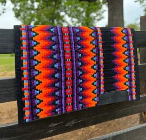 Couverture de selle robuste en laine occidentale pour la stabilité et le confort des chevaux pour les conditions difficiles des sentiers et des ranchs avec doublure en polycoton - Product Image 5