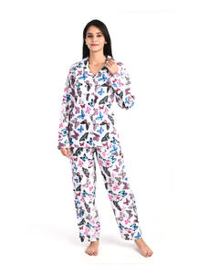 Ropa de dormir suave y transpirable para mujer, ropa de dormir personalizada para novia, dama de honor, conjunto de pijama de algodón con estampado Jaipuri para mujer - Product Image 3