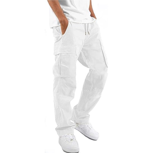 <b>Men's</b> Multi-Pocket Breathable 100% Cotton Drawstring Closure Cargo Pants <b>Overalls</b> Spring Autumn Made Bangladesh Direct Factory - Product Image 5