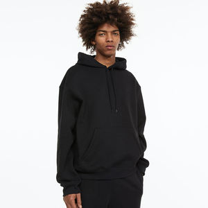 Venta al por mayor Sudaderas con capucha Hombres Plain High Quality Blank Heavyweight Sudadera con bolsillo Negro Grueso Color sólido Fabricación Otoño - Product Image 2