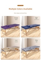 Table de massage pliable en bois pour massage thaïlandais complet du corps, lit de massage portable 2 places, table de spa