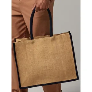 Bolsa de Yute Natural Sostenible con Acabado de Almidón, para Compras, Promociones y Merchandising - Product Image 1