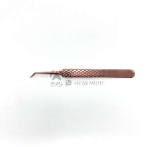 แหนบต่อขนตาปลอมโลโก้สลักโลโก้แหนบปริมาณนาโนจับขนตาเพิ่มทอง45องศา - Product Image 5