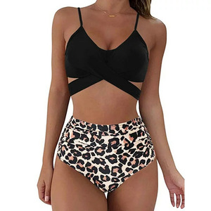 ชุดว่ายน้ำบิกินี่ 3 ชิ้น ลายสัตว์ เซ็กซี่ คุณภาพสูงสำหรับผู้หญิง เอวสูง แห้งเร็ว ระบายอากาศได้ดี รับสกรีนโลโก้/เลือกสีและขนาดได้ - Product Image 1