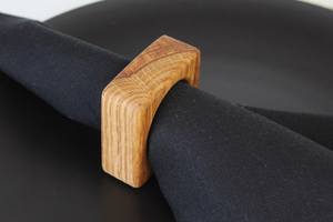 Bois de hêtre carré rond de serviette chêne rond de serviette décor de cuisine en bois lisse restaurant maison mariage décor hôtel bureau vaisselle - Product Image 5