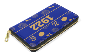 Carteras de charol con letras griegas de hermandad Vintage de alta calidad, Mini embrague delgado con forro de Metal antirrobo personalizado - Product Image 2