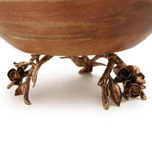 Elegance Stylish <b>Decorative</b> Salad <b>Bowl</b> Made of Wood <b>Bowl</b> Antique <b>Gold</b> Rose Design <b>Decorative</b> <b>Bowl</b> for Wedding Party Use - Product Image 3