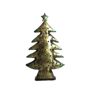 Sapin de Noël artificiel moderne et écologique en palmier, base métallique suspendue, sans lumières, décoration intérieure pour salons, hôtels, restaurants
