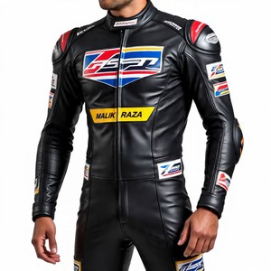 Traje de moto de proveedor superior de Alibaba, precio directo de fábrica, logotipo personalizado, piel de vaca/Búfalo, equipo de carreras, armadura CE, exportación global - Product Image 4