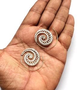 New Spiral <b>Hoop</b> <b>Earrings</b> Silver Plated <b>Earring</b> Exquisite <b>Fashion</b> Jewelry Spiral <b>Hoop</b> <b>Earrings</b> - Product Image 3