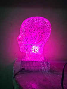 โคมไฟตั้งโต๊ะโมเสคหน้ามนุษย์ โคมไฟตั้งโต๊ะโมเสคคุณภาพเยี่ยม โคมไฟตั้งโต๊ะโบราณ ผลิตในอินเดีย - Product Image 2