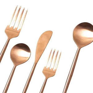 Classic Stainless Steel Gold <b>Flatware</b> <b>Set</b> Polished Finished and Premium Quality Chic Stainless Steel Cutlery <b>Set</b> - Product Image 2
