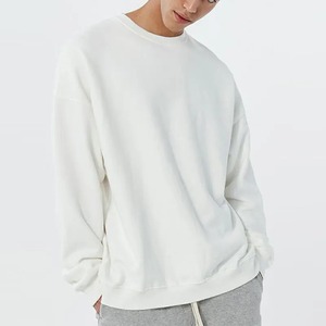 Sweat-shirt à col rond personnalisé de haute qualité grande taille pour hommes vêtements d'hiver techniques de teinture unie en gros - Product Image 1