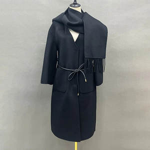 Abrigo de Cachemira de Doble Cara con Forro de Piel de Zorro, Largo y Acolchado con Lino, Apto para Invierno y Otoño, Estampado y Relleno de Lana - Product Image 6