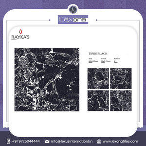 Meilleur prix Carreaux d'aspect marbre Nature Carreaux de porcelaine émaillée haute brillance Céramique noire pour projet - Product Image 5