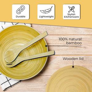 ชุดชามไม้ไผ่3ใบพร้อมฝาปิดชุดตกแต่งบนโต๊ะอาหารเป็นมิตรต่อสิ่งแวดล้อมสินค้าจากเวียดนาม - Product Image 4