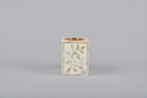 Handmade Luxury Square Mother Of Pearl Inlaid Bakhoor Burner With Elegant Leaf Pattern Floral Mop Inlay Portable Resin <b>Incense</b> - Product Image 4