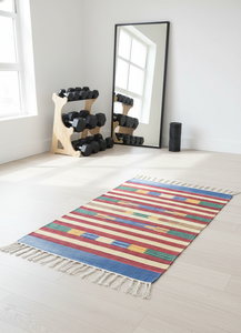 Alfombra Rectangular Moderna de Felpa de Algodón Tejido, Reversible, Lavable a Máquina, con Diseño Floral, para Hogar, Camping y Ejercicio - Product Image 4