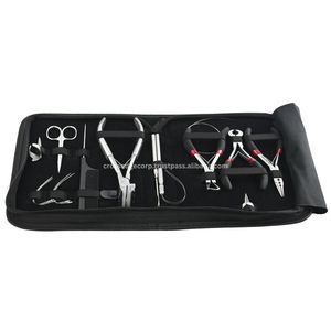 Professional <b>Hair</b> <b>Extension</b> Pliers with case <b>Micro</b> Nano <b>Ring</b> Loop <b>Hair</b> <b>Extension</b> Pliers Set with Needle Pulling Hook & Loop Tool - Product Image 1