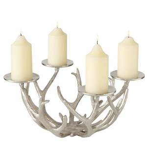 เชิงเทียนโลหะกันลมกิ่งไม้ตกแต่งแบบโบราณอุปกรณ์ตกแต่งโคมไฟทำด้วยมือ - Product Image 3