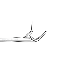 คีมจับแบบอัลลิเกเตอร์ รุ่นมาตรฐาน โค้งขึ้นไปด้านบน ใช้งานด้วยมือ |   เพลาทรงกรวย 2 มม. |   เครื่องมือผ่าตัดหู คอ จมูก ขนาด 9 นิ้ว ได้รับมาตรฐาน CE - Product Image 2