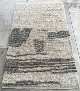 Alfombra de área marroquí anudada a mano ecológica de color natural para interiores de lujo y uso doméstico hecha en lana 100% - Product Image 6