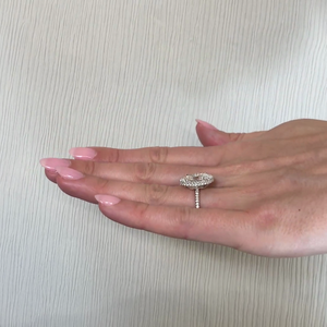 Bague de fiançailles pour femme en diamant blanc ovale de 3,50 carats certifié IGI, cultivé en laboratoire, avec halo double bordure, F-E-VS/VVS, nouvelle collection - Product Image 6