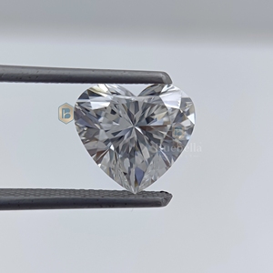 Forma de corazón blanco 1.0ct Moissanite Diamante suelto Corte a mano 20.0ct Joyería hecha a mano certificada - Product Image 5