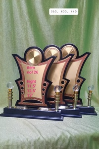 Placa de Madera Plegable Negra Personalizada para Certificados, Placa de Madera en Blanco con Placa Dorada para Premios, Caja para Regalos de Ferias Comerciales - Product Image 3