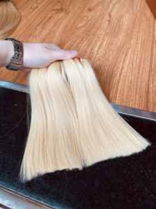 High Quality Premium Blonde Color Human <b>Hair</b> Bundles High Quality Vietnamese Raw <b>Hair</b> From Vietnam <b>Hair</b> Factory - Product Image 2