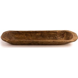 Bol à pâte en bois sculpté à la main de haute qualité pour la décoration de la maison, bol à pâte en bois rustique, brun rougeâtre antique, vintage - Product Image 5