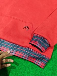 Sweat à capuche réversible pour homme personnalisable, 100% coton, motif uni, fermeture éclair et poche brodée - Product Image 2