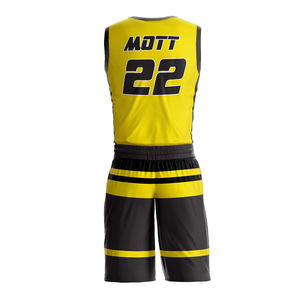 Prix bon marché uniforme de basket-ball respirant Logo personnalisé couleur vente chaude vêtements de sport confortable haut tendance uniforme de basket-ball - Product Image 3