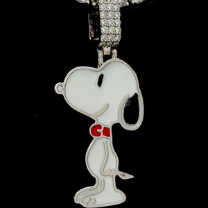 Cute Sitting Puppy <b>Dog</b> Enamel Pendant Necklaces for Women Kids Animal Pet Loyal Friend 925 Starling Silver Jewelry Pendant - Product Image 1