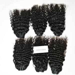 Unprocessed Raw Virgin Indian Hair Extensions Cuticle Aligned Loose Wave Bundle Factory Price Wholesale Natural Curly Human Hair - Product Image 1