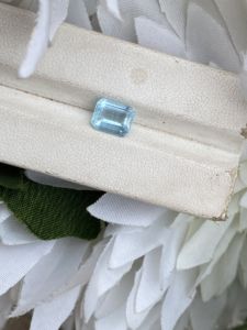 สร้อยคอเพชรสีฟ้ากะรัตพลอยสีธรรมชาติขนาด8x6มม. ลูกปัดสีขาวมรกตตัดสีฟ้าน่าอัศจรรย์หินโอปอลทรงรีหลวม - Product Image 2