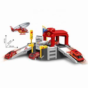 Mochila portátil de plástico para regalo de cumpleaños, mapa de aleación, helicóptero, motor de bomberos, camiones, coches, garaje, camión, estacionamiento, <span class=keywords><strong>juguete</strong></span> - Product Image 4