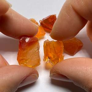 Opale de feu mexicaine naturelle, pierre précieuse en vrac, formes calibrées et polies, jaune, orange, blanc, 3-10 mm, certifiée IGI, haute qualité - Product Image 2