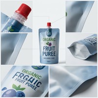 Pochette souple personnalisée avec bec verseur pour liquides alimentaires, jus et boissons, avec bouchon verseur