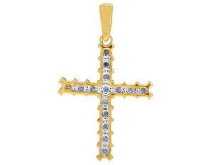 Pendentif croix en argent sterling S925 avec diamant Moissanite coupe ronde Design classique pour hommes et femmes - Product Image 3