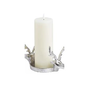 Portavelas de Navidad de metal de aluminio niquelado en bruto y madera de mango decoración de Navidad regalos de Festival - Product Image 4