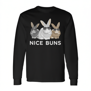 T-shirt à manches longues Cool Bunny Nice Buns Rabbit Herd – Catégorie de produits promotionnels - Product Image 2