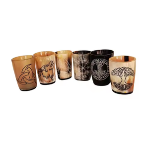 Las mejores tazas de chupito de cuerno de búfalo hechas a mano, cuerno de vaca para beber, taza vikinga de cuerno de buey de cristal para fiestas - Product Image 3