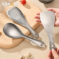 SANOSH Cuillère à riz antiadhésive en titane pur pour la cuisine, ustensile ménager, cuillère de cuisson