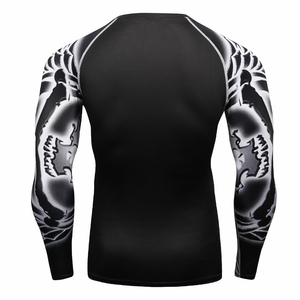 Camisa de compresión para hombre con logotipo personalizado Nuevo diseño actualizado Manga corta Rash Guard Ropa deportiva transpirable - Product Image 2