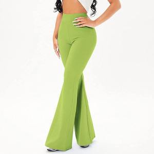 Pantalones acampanados de mujer de alta calidad recién llegados, estampado personalizado, cintura alta, diseño ajustado, ropa informal de invierno, venta al por mayor - Product Image 6