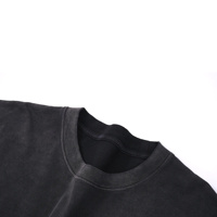 T-shirt pour homme à col rond, coupe ample, couleur unie, 100% coton, design personnalisé - Streetwear, écologique, séchage rapide, jersey 220g, sérigraphie