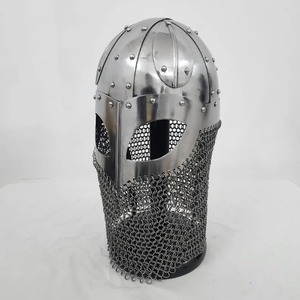 หมวกกันน็อคไวกิ้งทำมือดีไซน์เรียบง่าย1095เหล็กสวมใส่ได้เพื่อการป้องกัน - Product Image 2